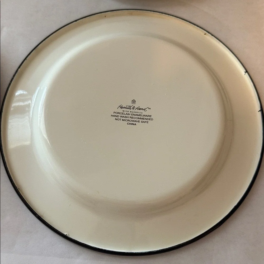Hearth‎ & Hand Cream and Black Dinner Plates